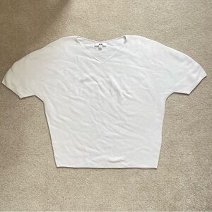 UNIQLO White Cotton Dolman Sleeve Thick Knit Sweater womens small